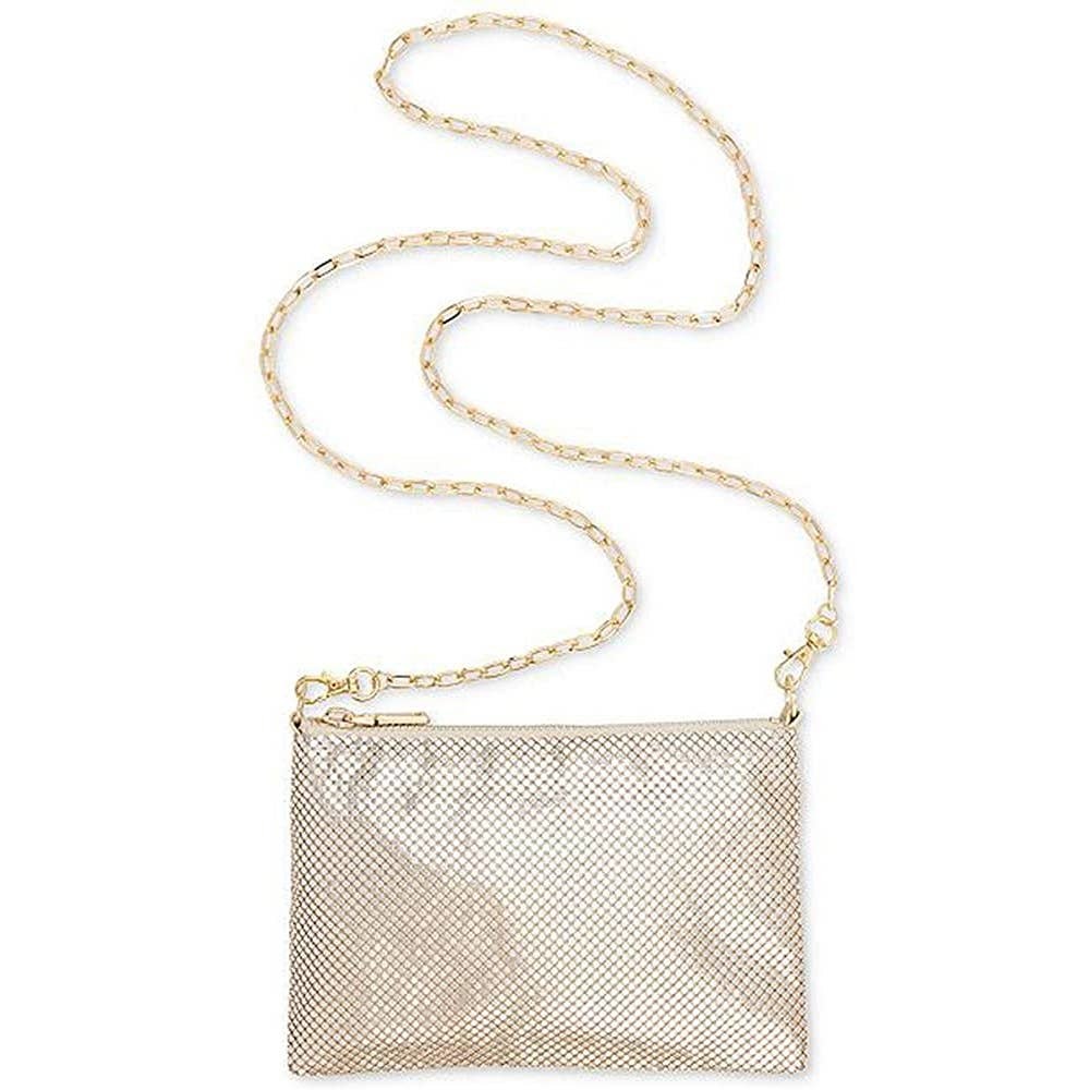 4/$25 INC Gold Demir Mesh Convertible Clutch Bag - Picture 1 of 2